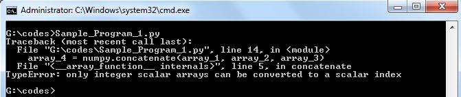 Only integer scalar arrays can be converted to a scalar index