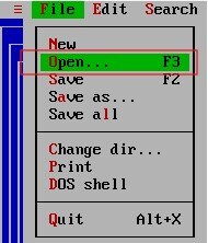 File Open in Turbo C+